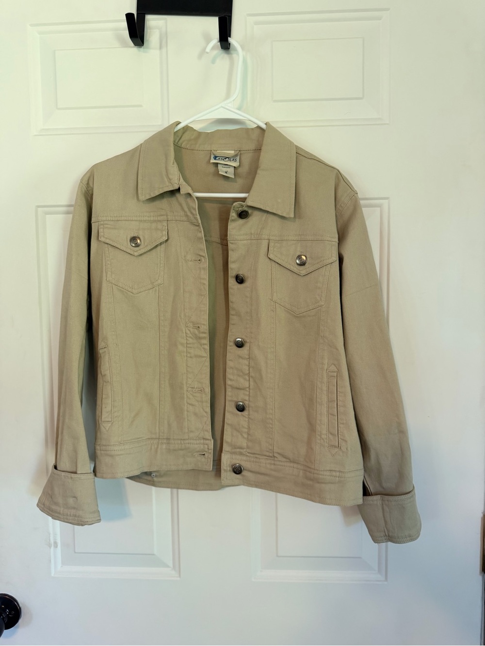 Casual Khaki Denim Jacket by LC Lauren Conrad